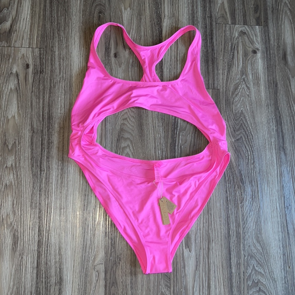 skins swim cutout pink taffy 3x - Picture 4 of 5